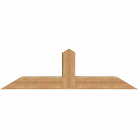 Ekena Millwork Portland Smooth Timber Gable Bracket, Western Red Cedar, 60"W x 17"H x 5 1/2"D x 5 1/2"F, 7/12 Pitch GBW060X17X0606POR00SWR